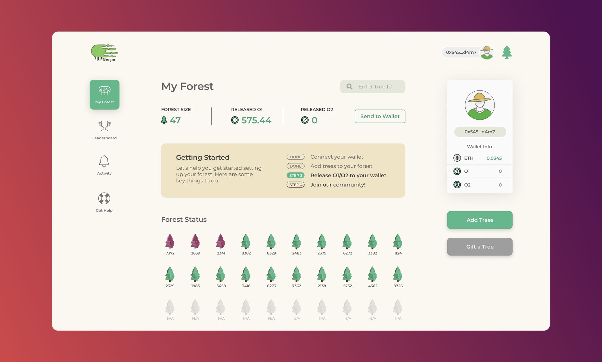 Tree Funding and Climate Credit Earning Modules on Testnet